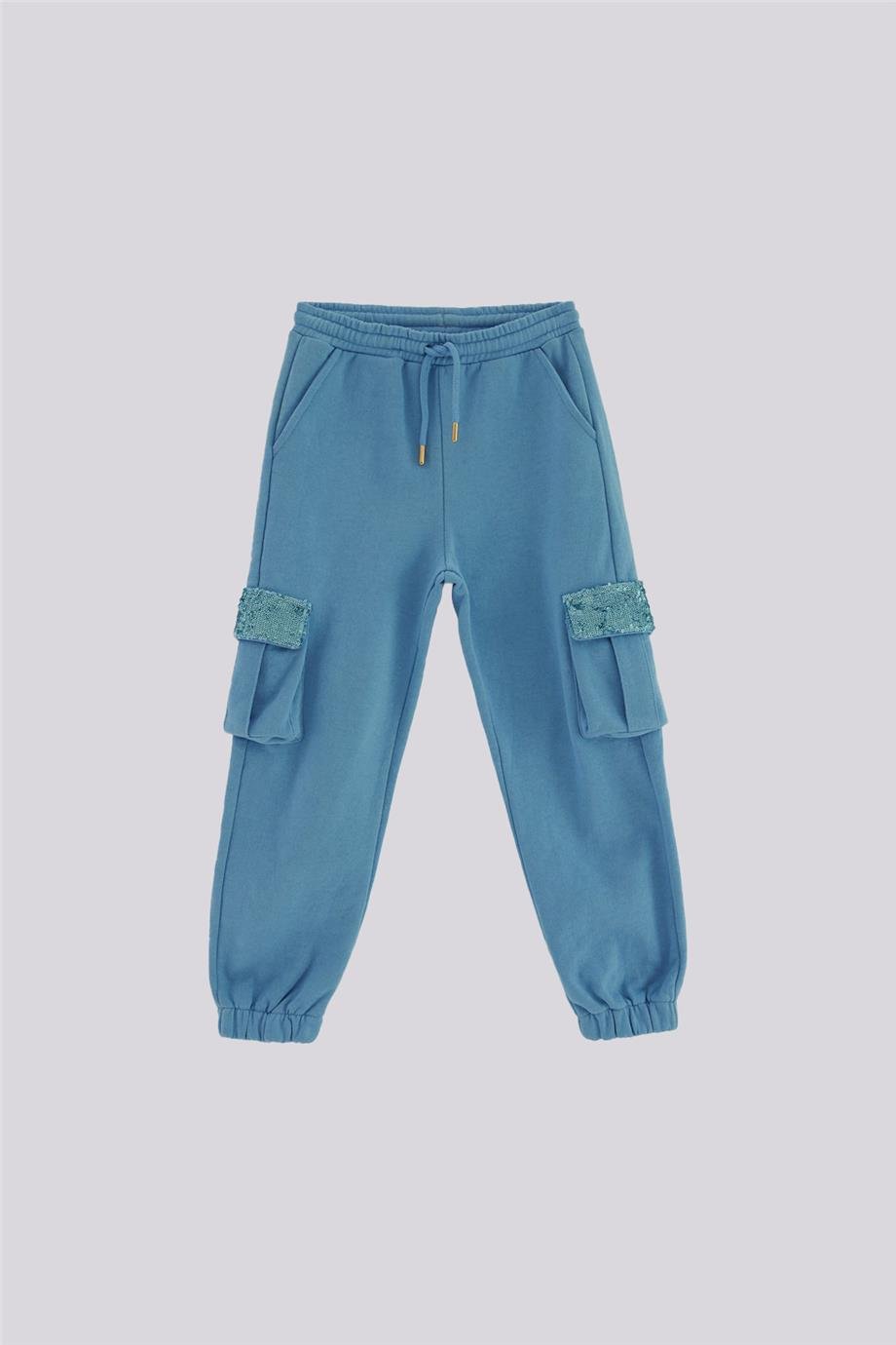 Tyess Kız Çocuk Mavi Eşofman AltıTyess Kız Çocuk Mavi Eşofman Altı