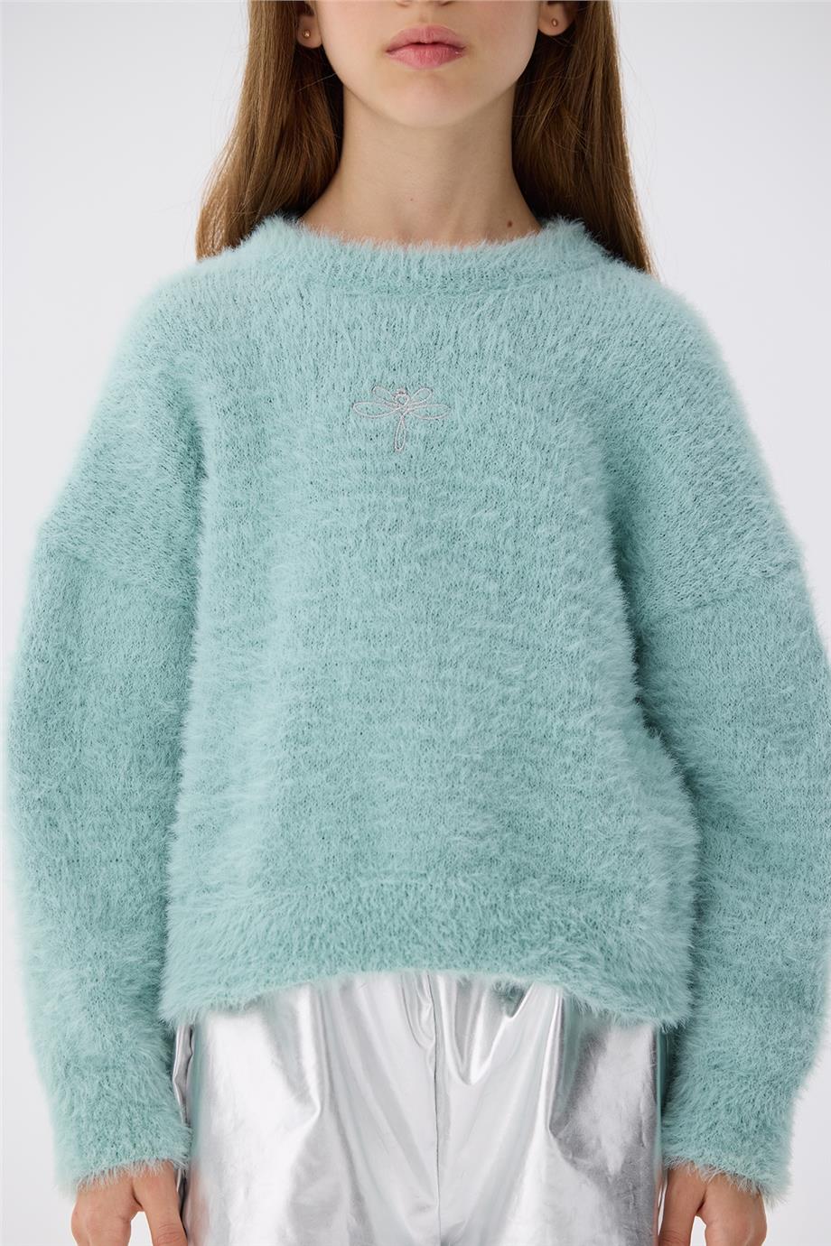 Tyess Kız Çocuk Mavi Sweatshirt