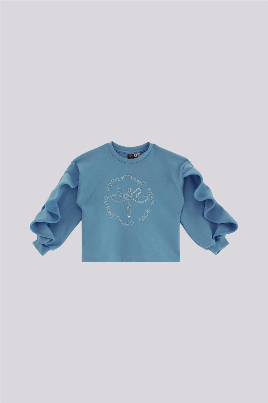 Tyess Kız Çocuk Mavi SweatshirtTyess Kız Çocuk Mavi Sweatshirt