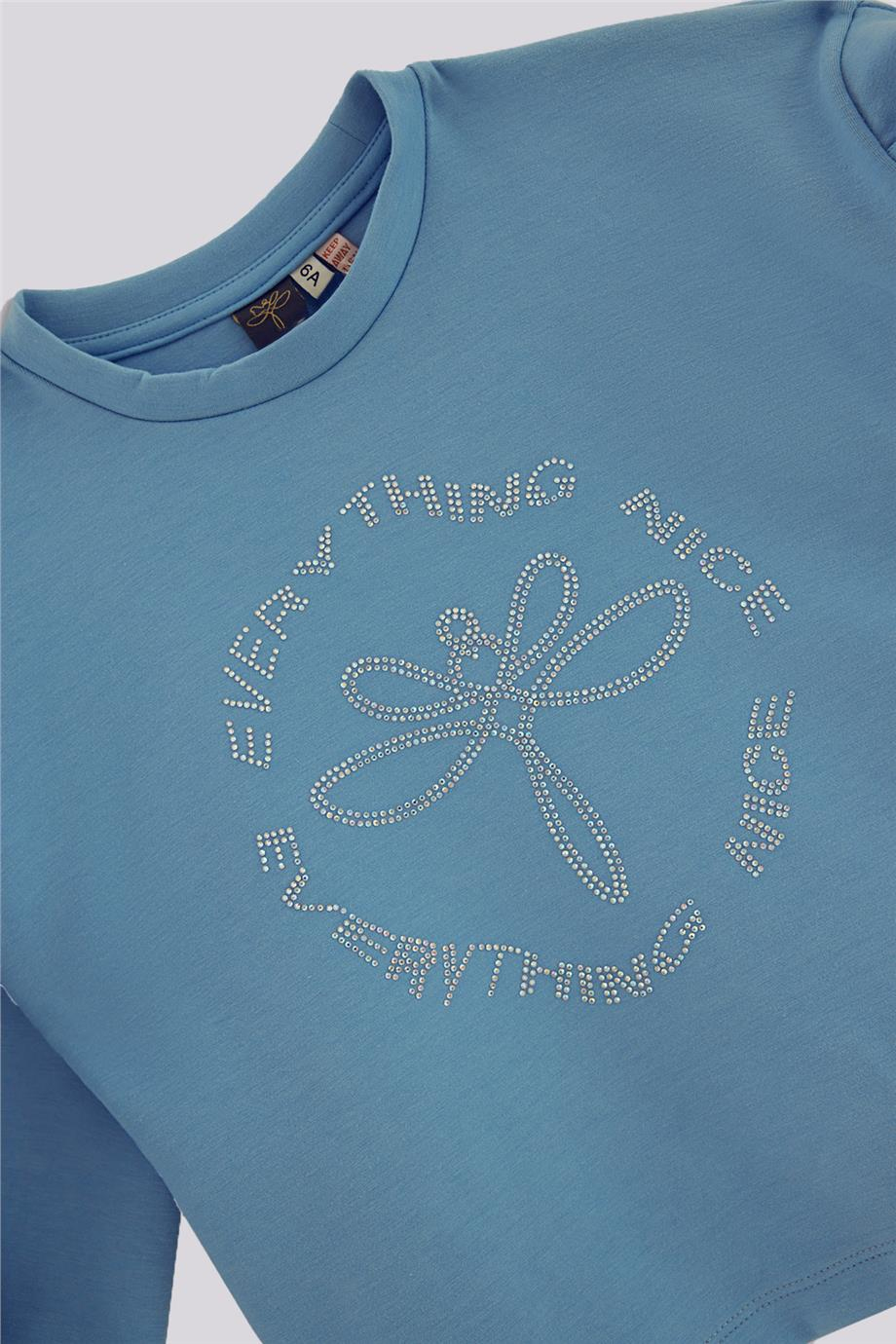 Tyess Kız Çocuk Mavi SweatshirtTyess Kız Çocuk Mavi Sweatshirt