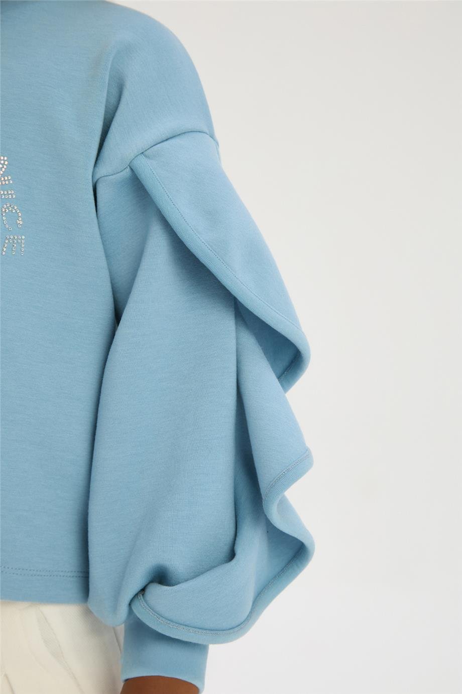 Tyess Kız Çocuk Mavi SweatshirtTyess Kız Çocuk Mavi Sweatshirt