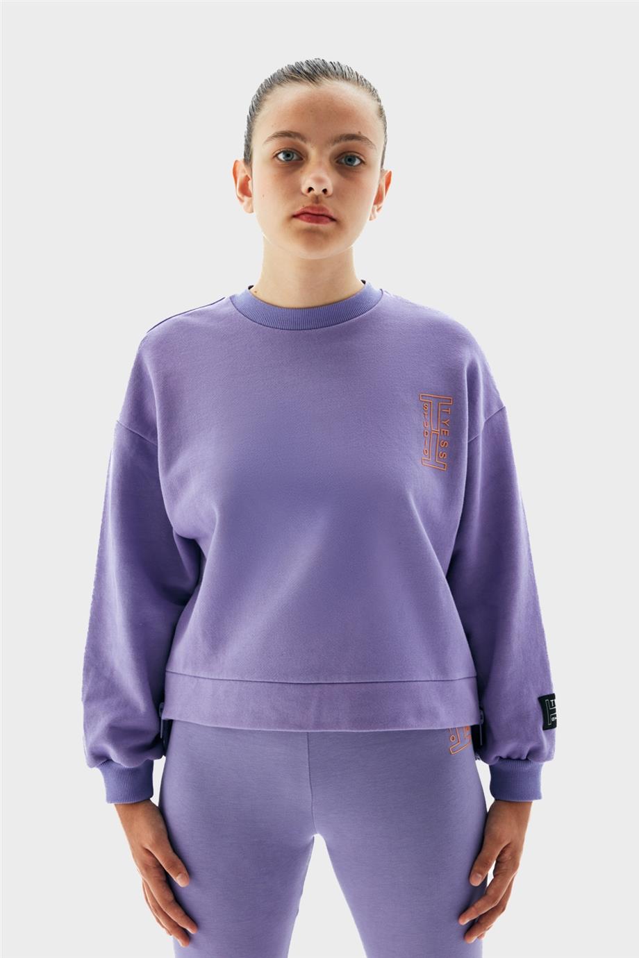Tyess Kız Çocuk Mor Sweatshirt