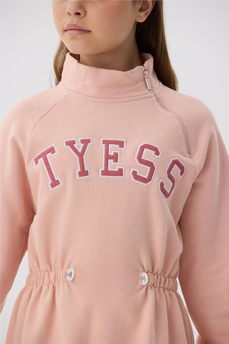 Tyess Kız Çocuk Pembe Elbise