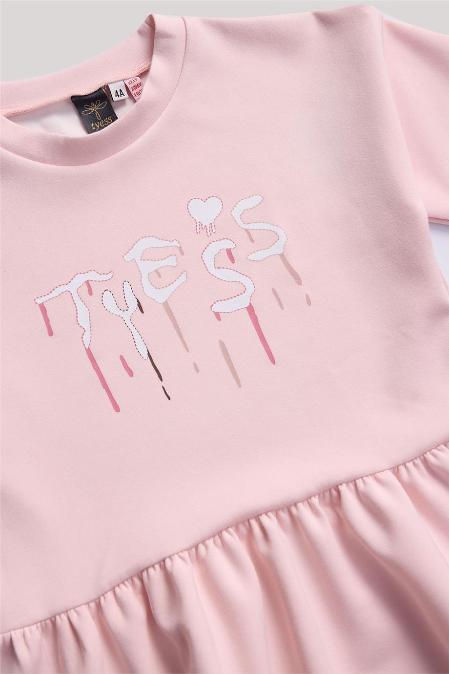 Tyess Kız Çocuk Pembe Elbise