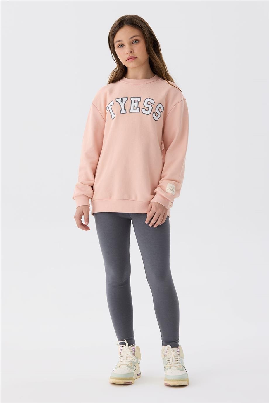 Tyess Kız Çocuk Pembe Sweatshirt