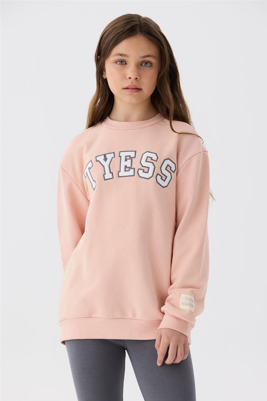 Tyess Kız Çocuk Pembe Sweatshirt