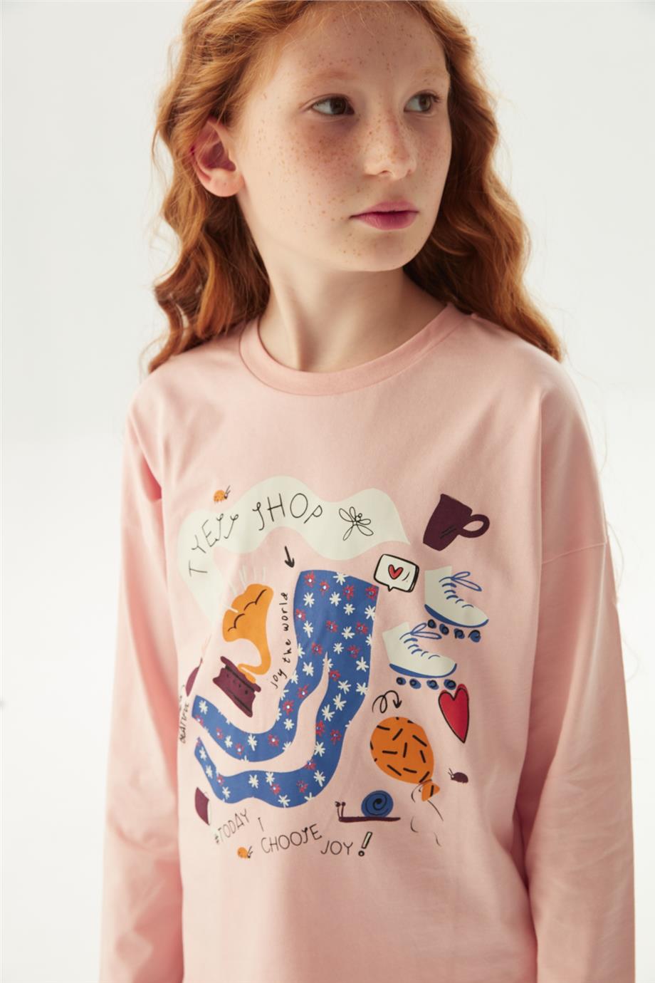 Tyess Kız Çocuk Pembe T-Shirt