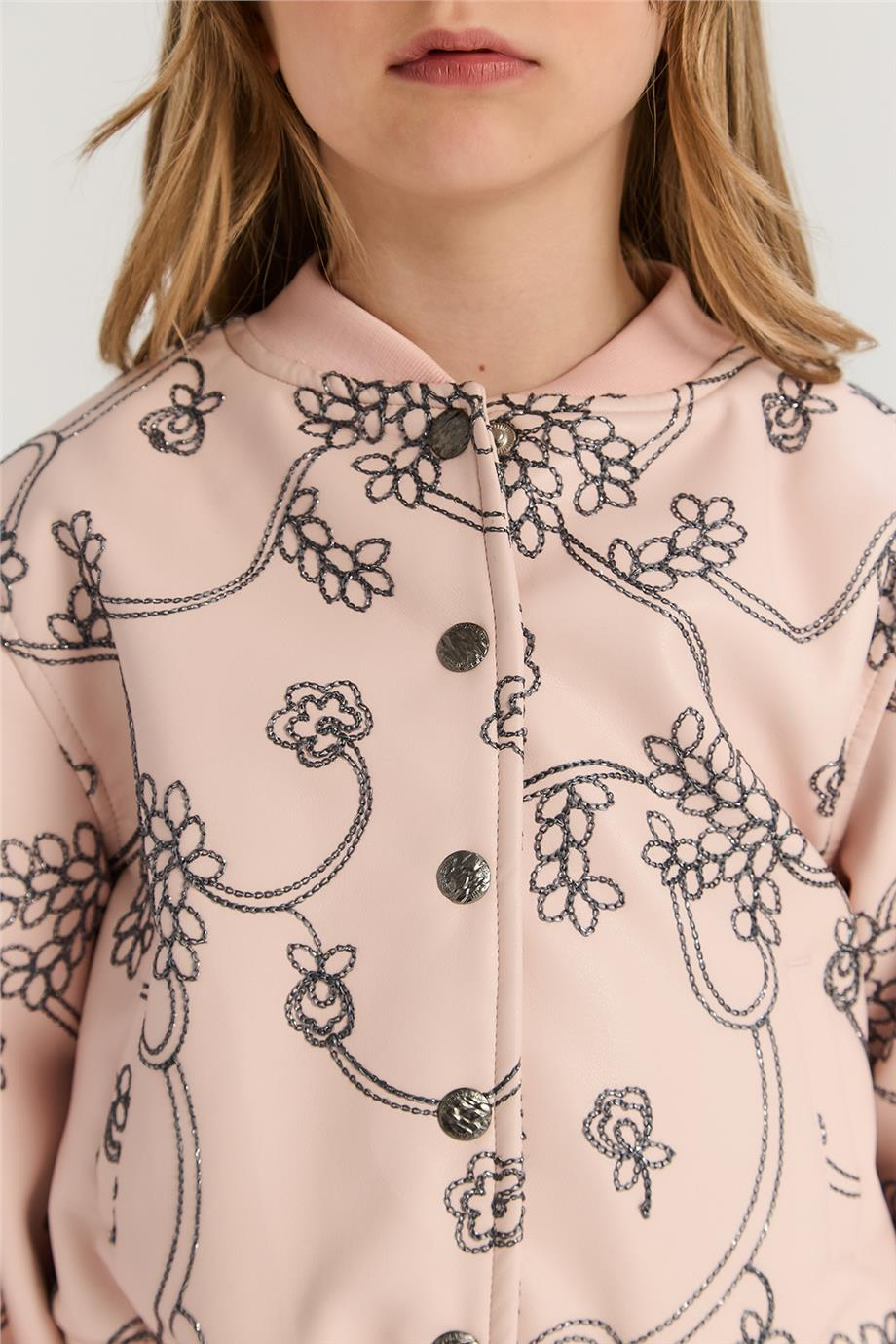 Tyess Kız Çocuk Pudra CeketTyess Kız Çocuk Pudra Ceket