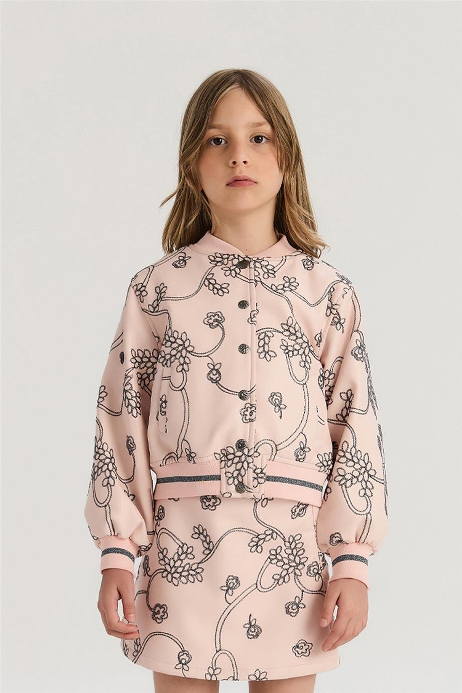 Tyess Kız Çocuk Pudra CeketTyess Kız Çocuk Pudra Ceket