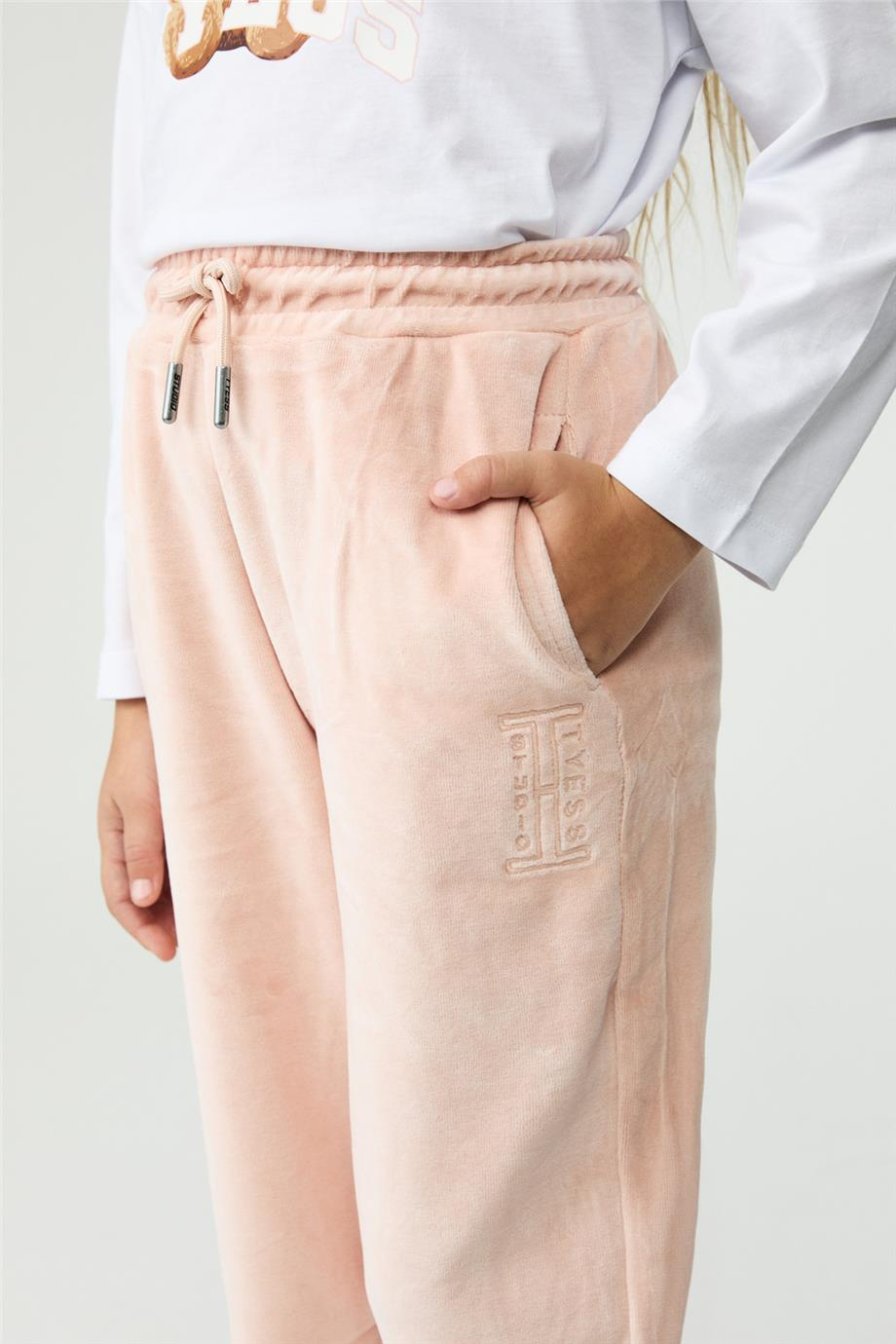 Tyess Kız Çocuk Pudra Eşofman AltıTyess Kız Çocuk Pudra Eşofman Altı