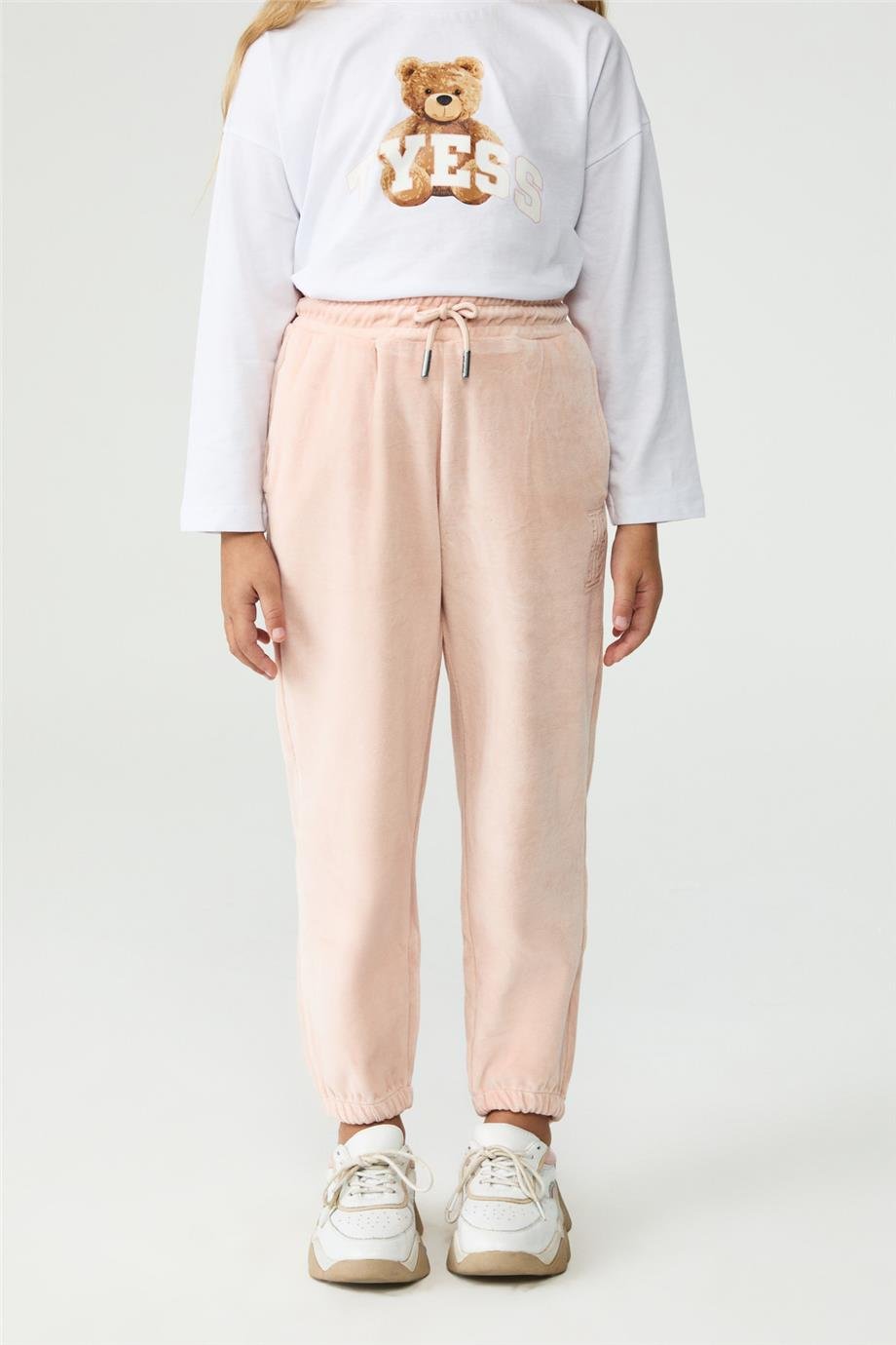 Tyess Kız Çocuk Pudra Eşofman AltıTyess Kız Çocuk Pudra Eşofman Altı