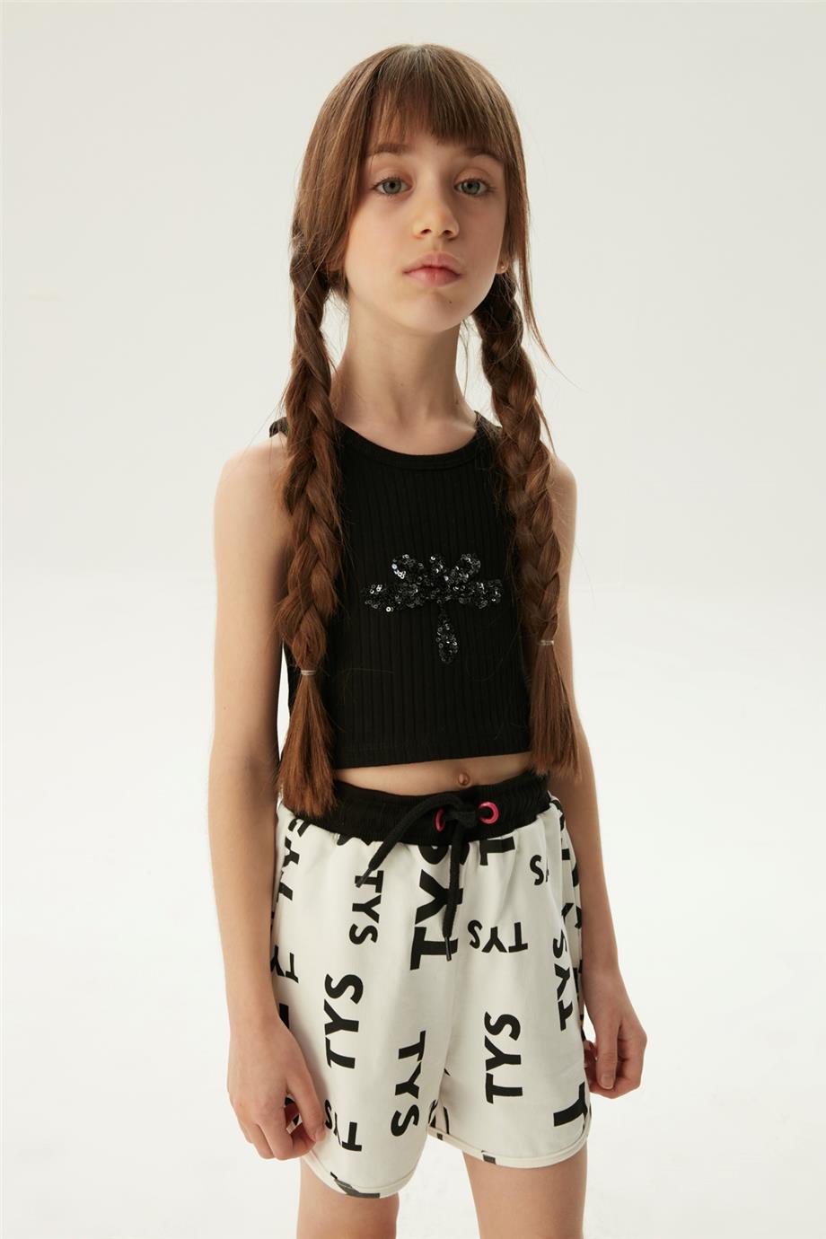 Tyess Kız Çocuk Siyah Atlet