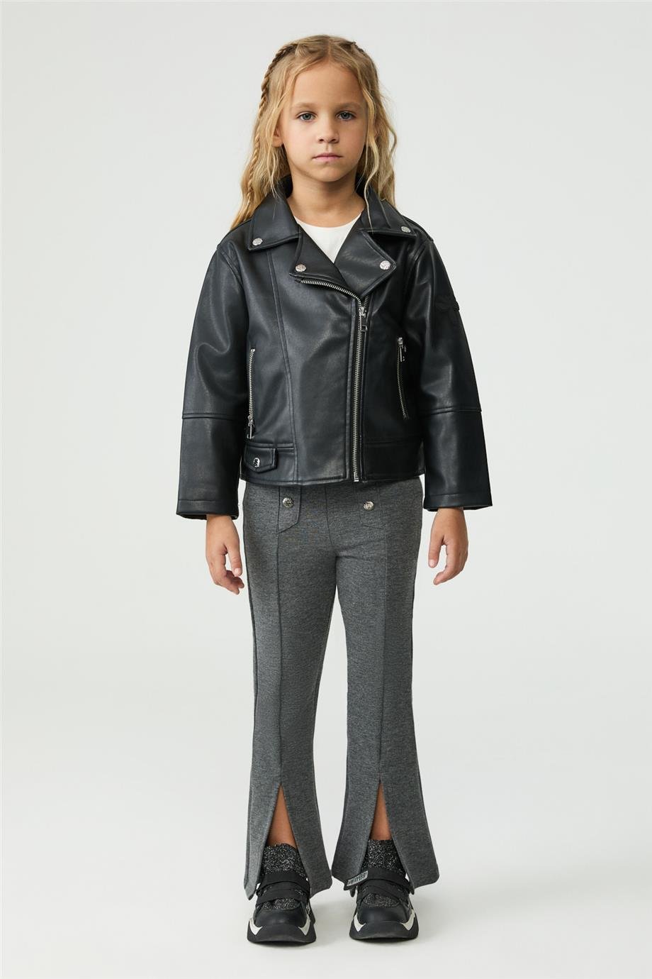 Tyess Girl Black Leather JacketTyess Girl Black Leather Jacket