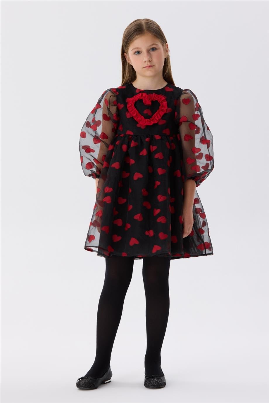 Tyess Kız Çocuk Siyah Elbise