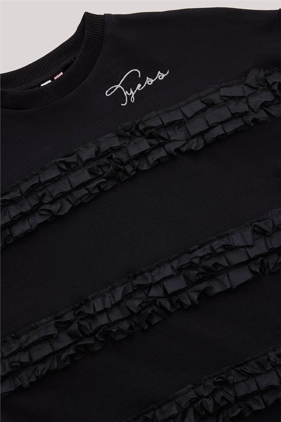Tyess Kız Çocuk Siyah Elbise