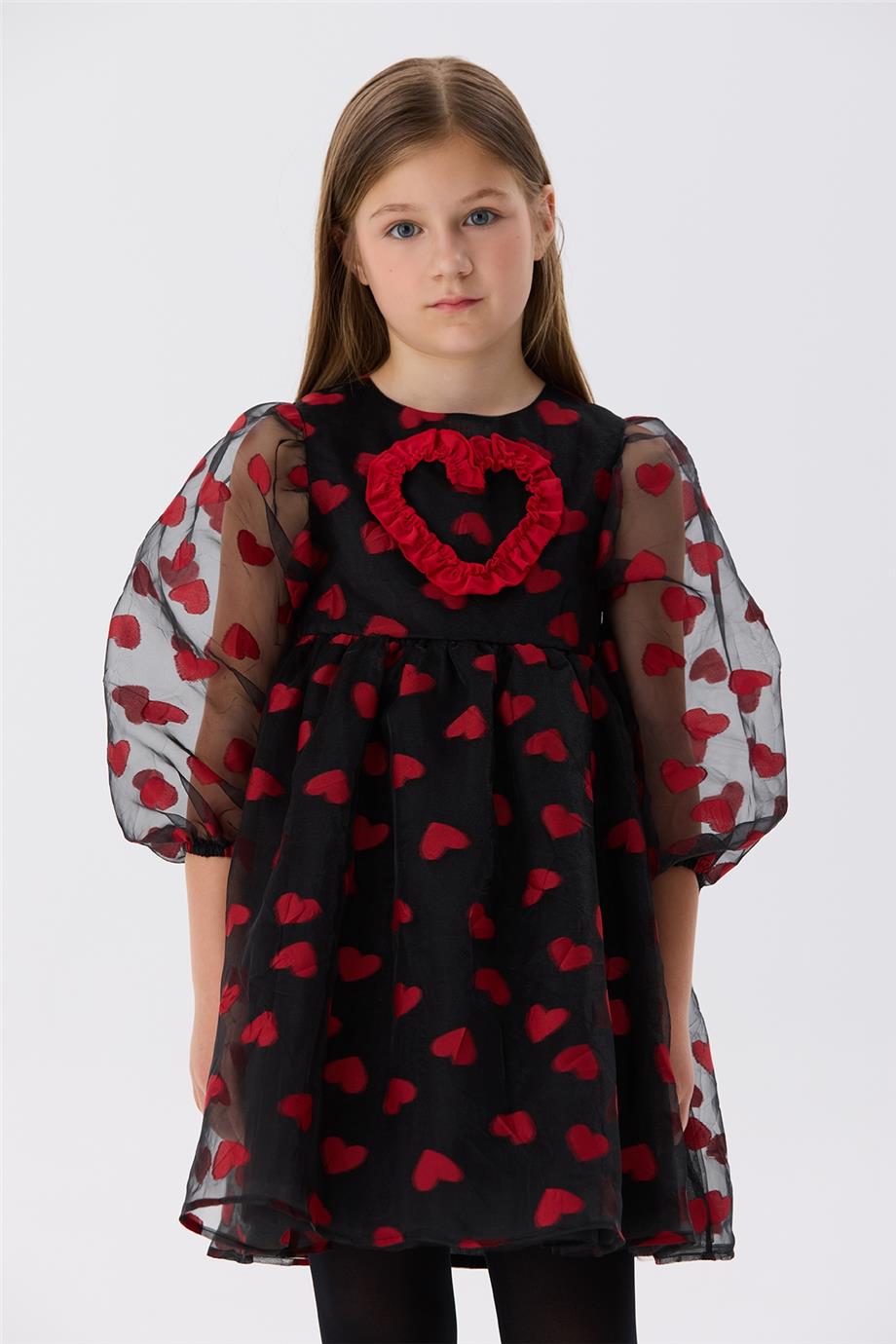 Tyess Kız Çocuk Siyah Elbise