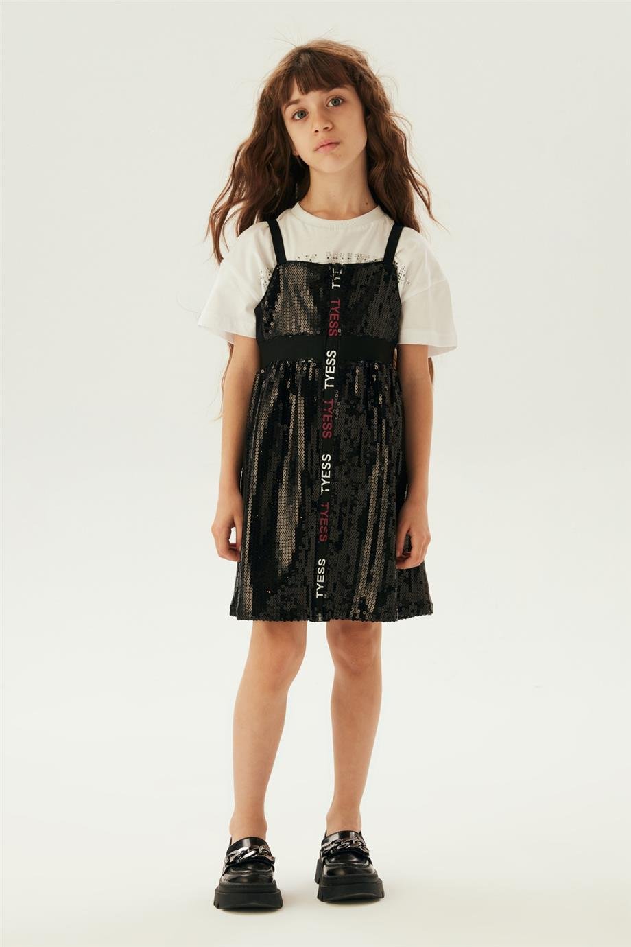 Tyess Kız Çocuk Siyah Elbise