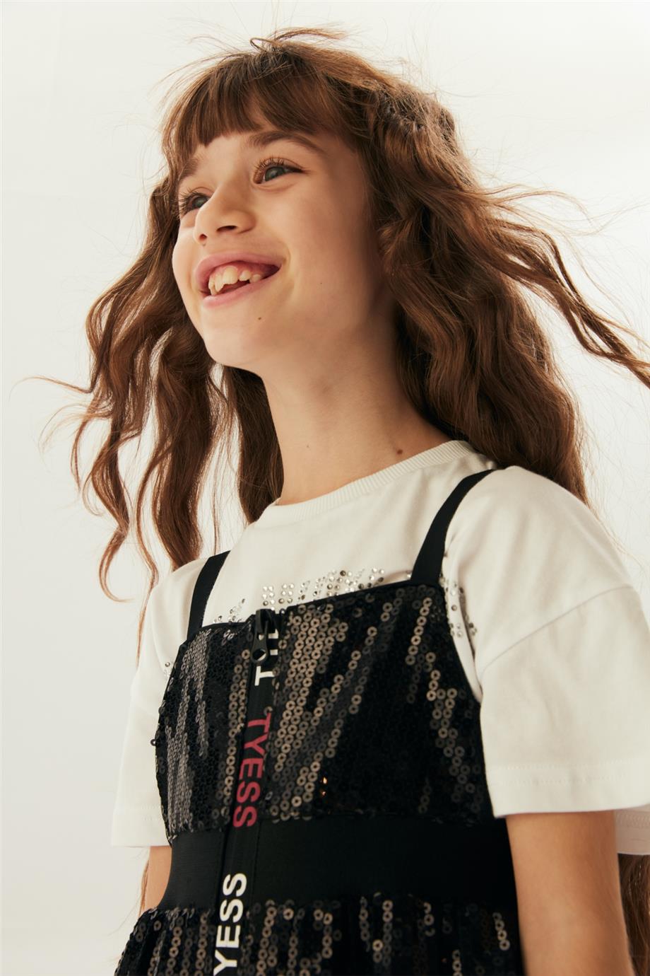 Tyess Kız Çocuk Siyah Elbise