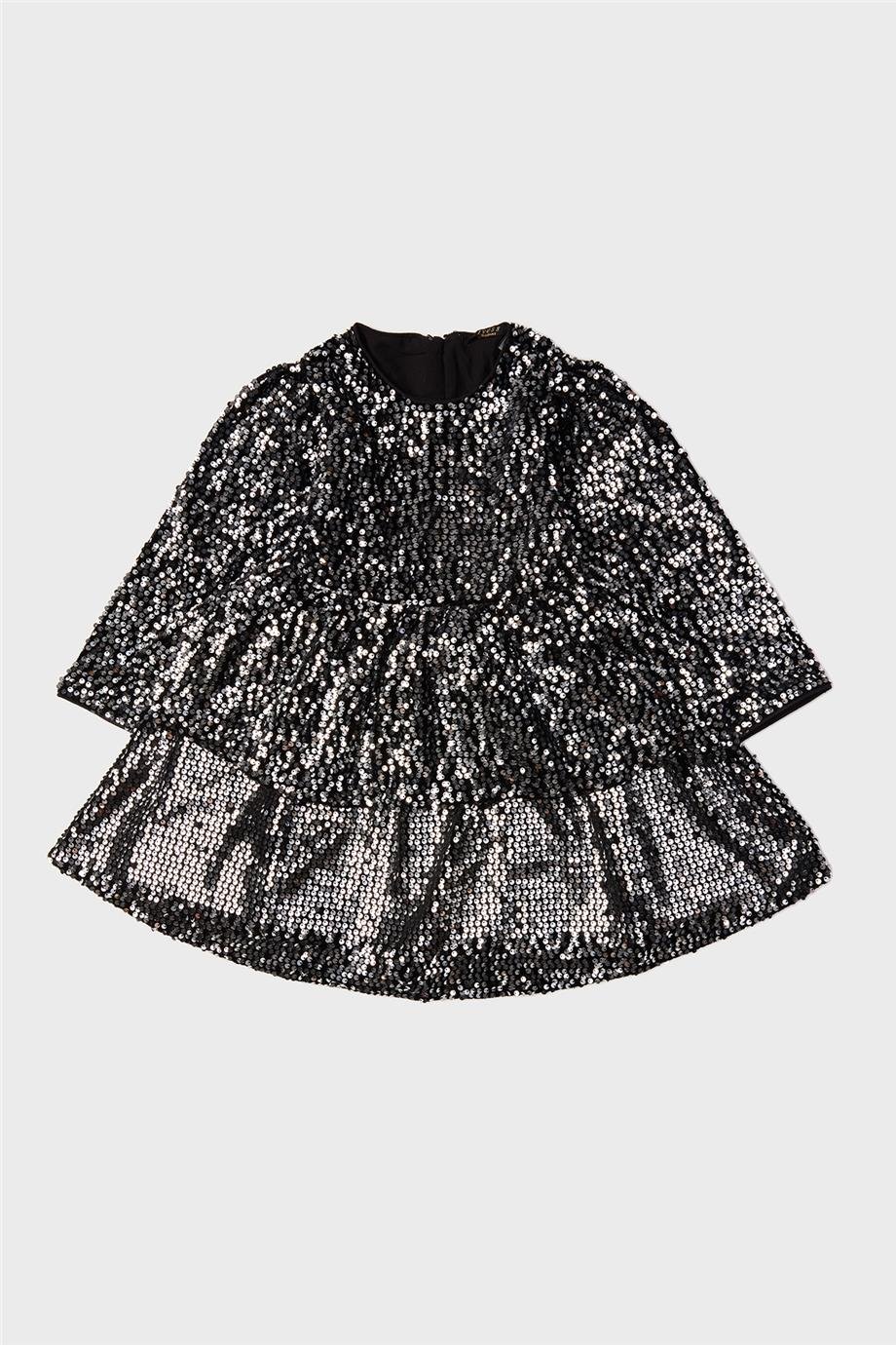 Tyess Kız Çocuk Siyah Elbise