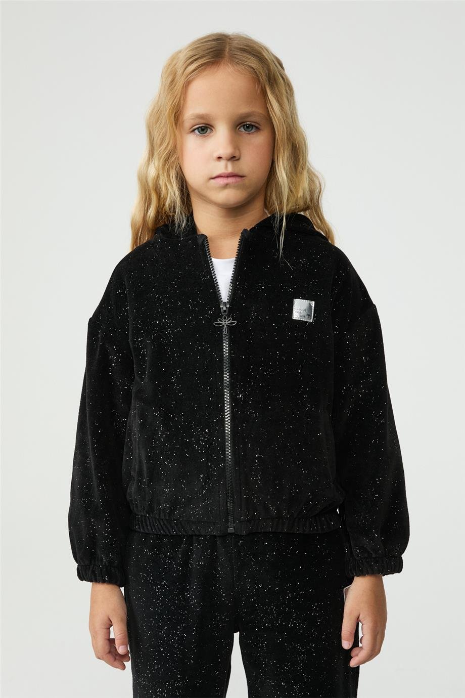 Tyess Kız Çocuk Siyah Eşofman ÜstüTyess Kız Çocuk Siyah Eşofman Üstü