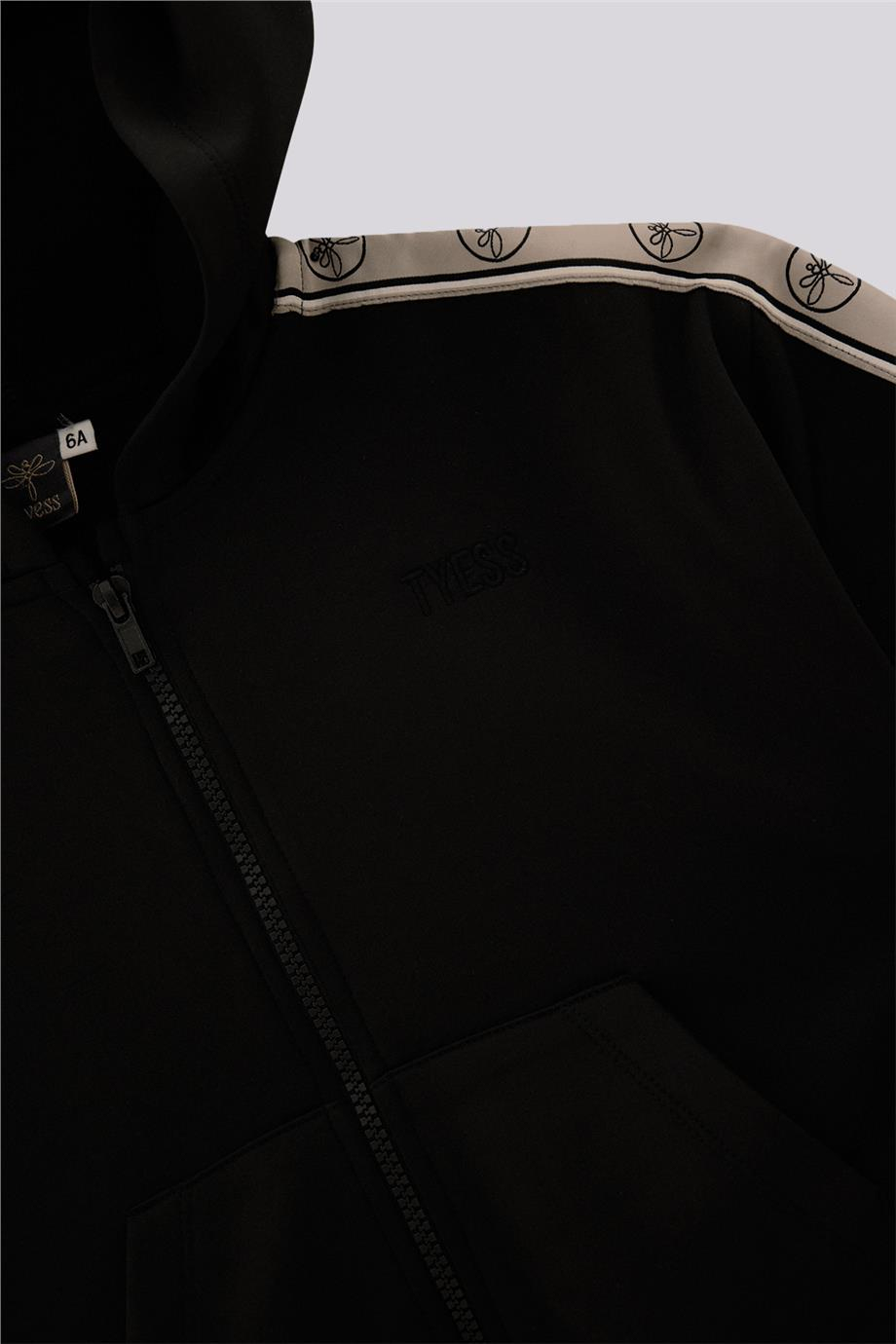 Tyess Kız Çocuk Siyah Eşofman ÜstüTyess Kız Çocuk Siyah Eşofman Üstü