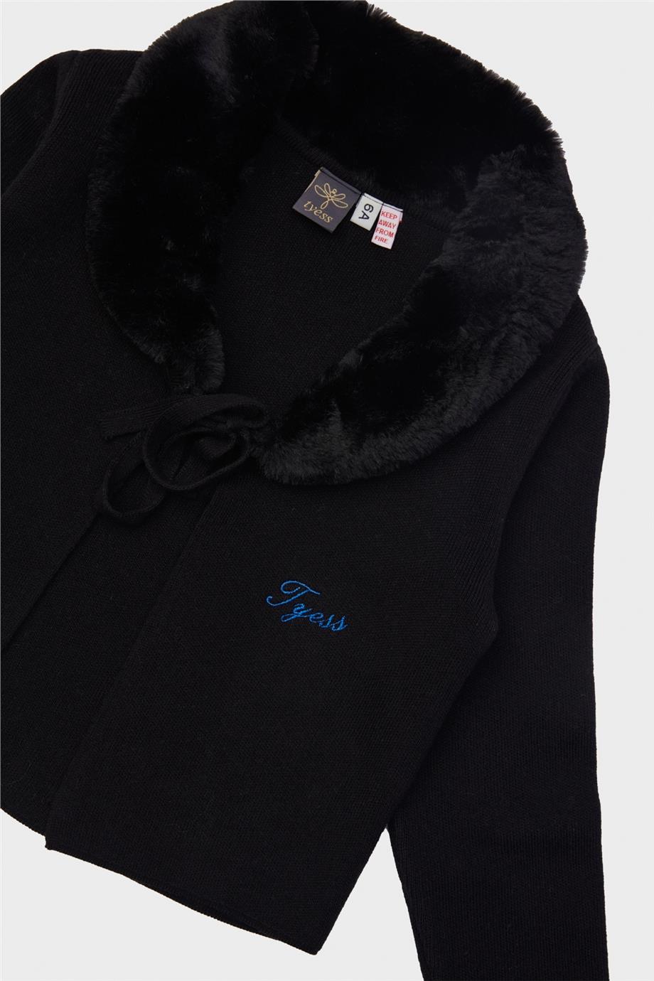 Tyess Kız Çocuk Siyah Hırka