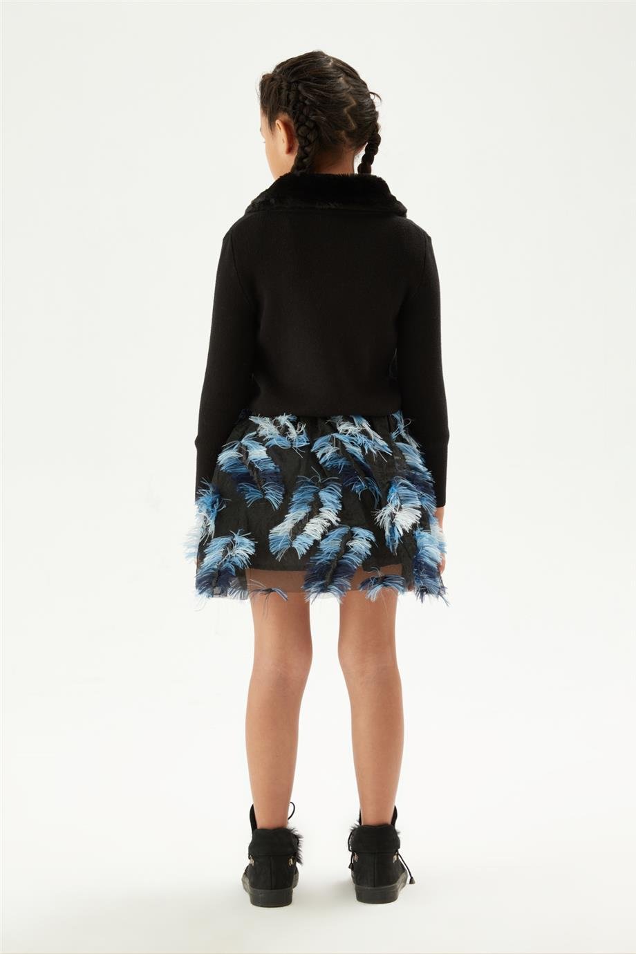 Tyess Kız Çocuk Siyah Hırka