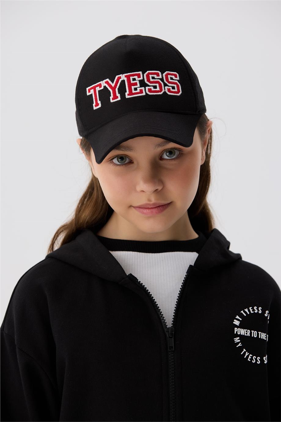 Tyess Kız Çocuk Siyah Şapka