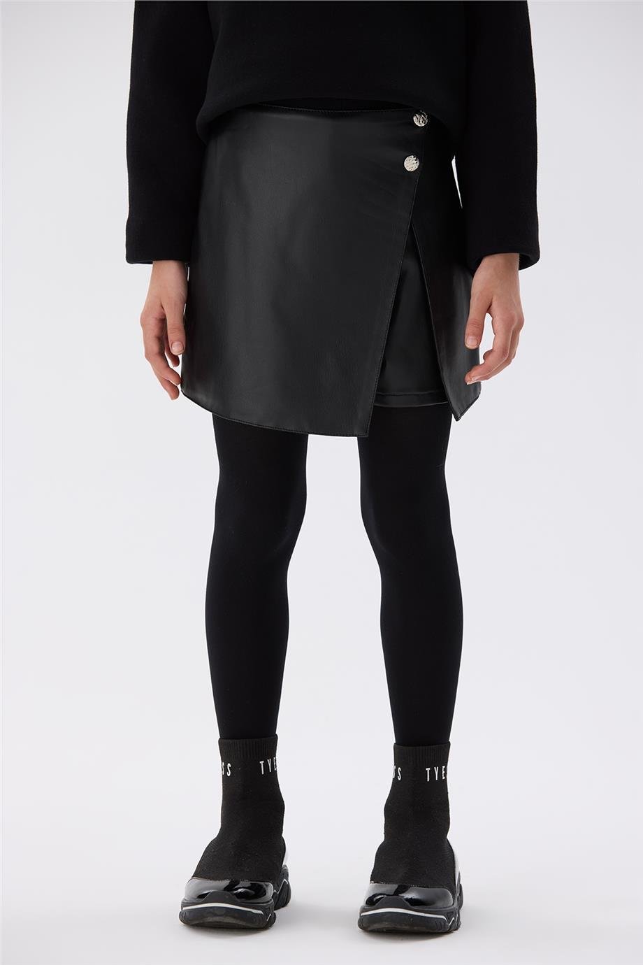 Tyess Kız Çocuk Siyah Şort Etek