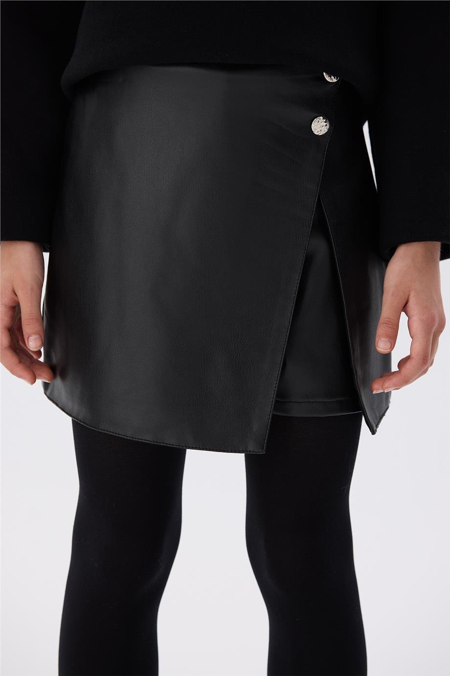 Tyess Kız Çocuk Siyah Şort Etek