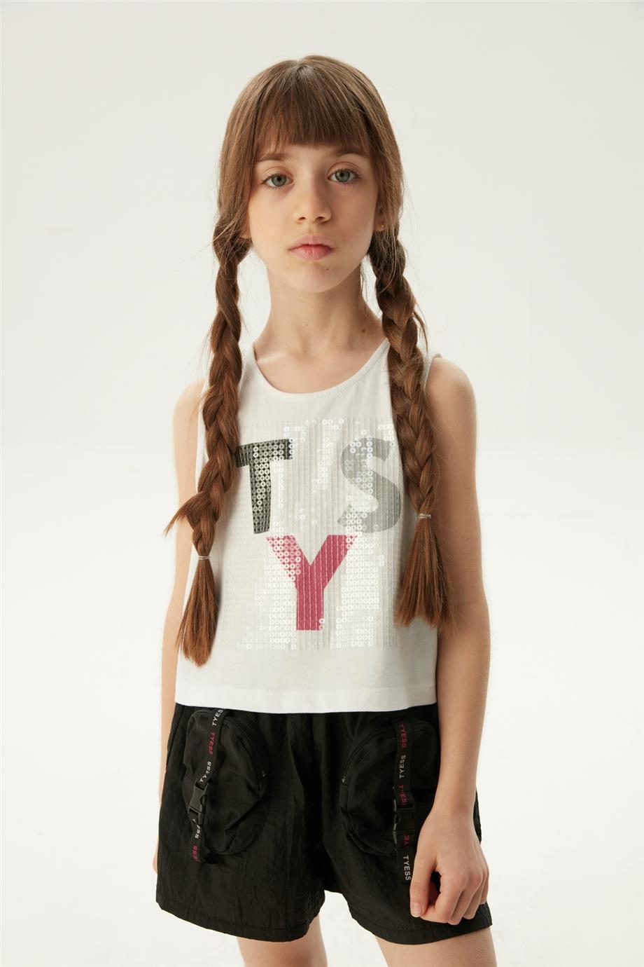 Tyess Kız Çocuk Siyah Şort