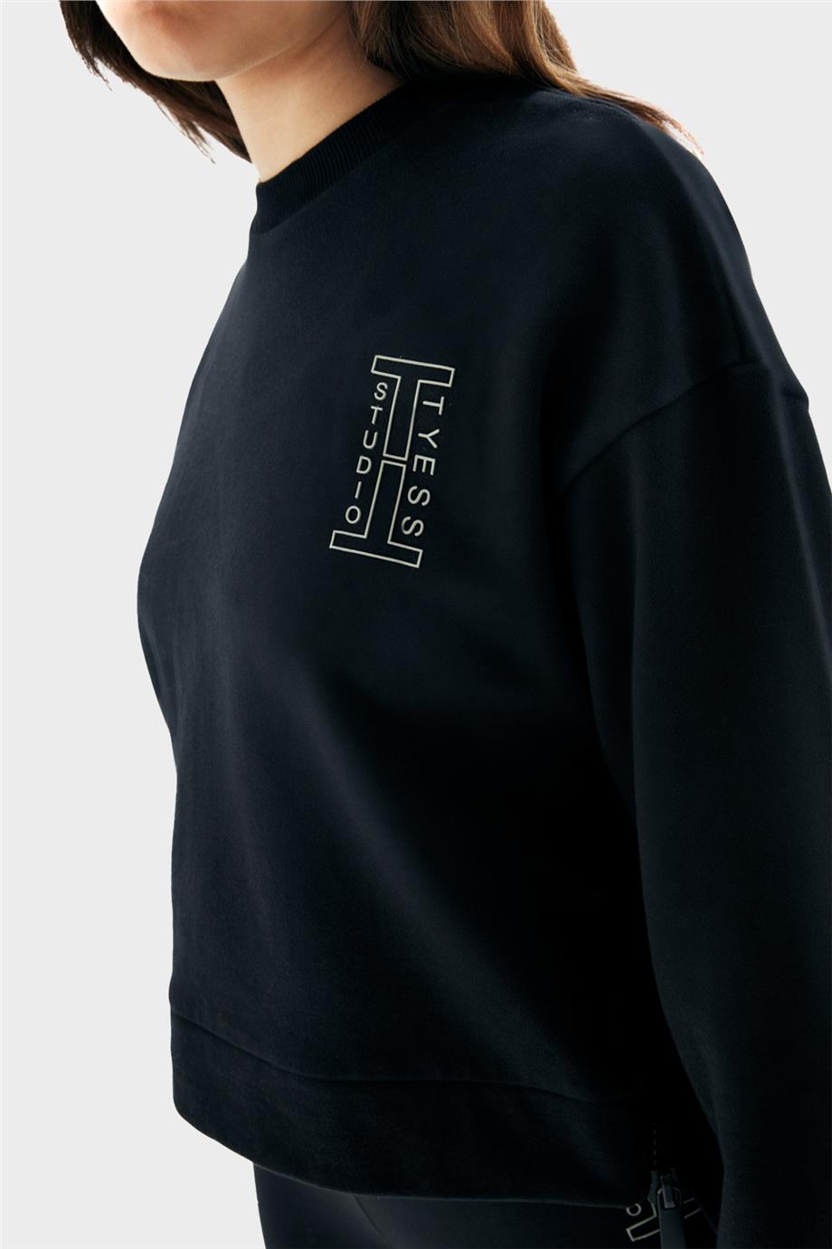 Tyess Kız Çocuk Siyah Sweatshirt