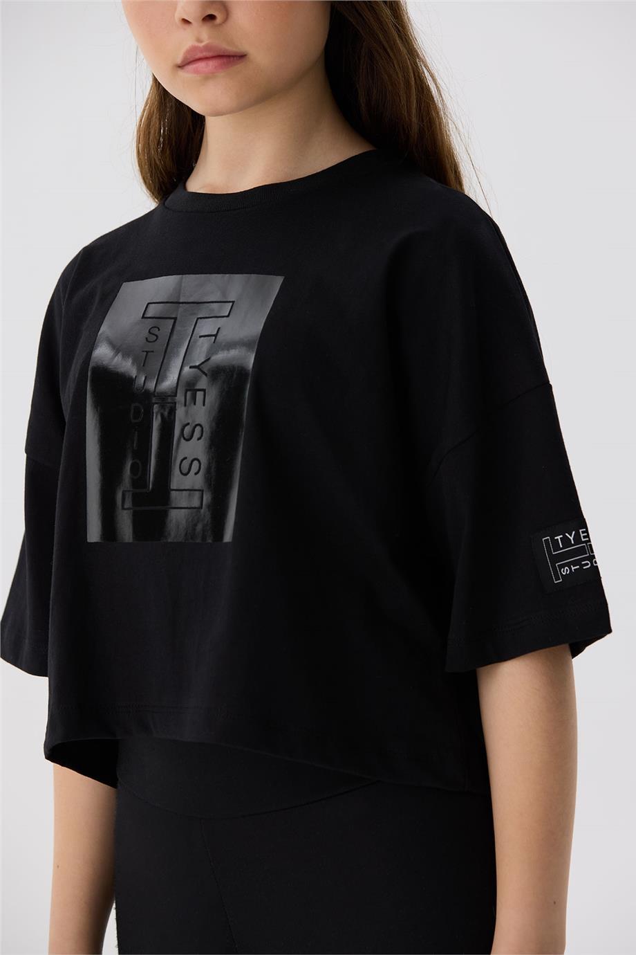 Tyess Kız Çocuk Siyah T-Shirt