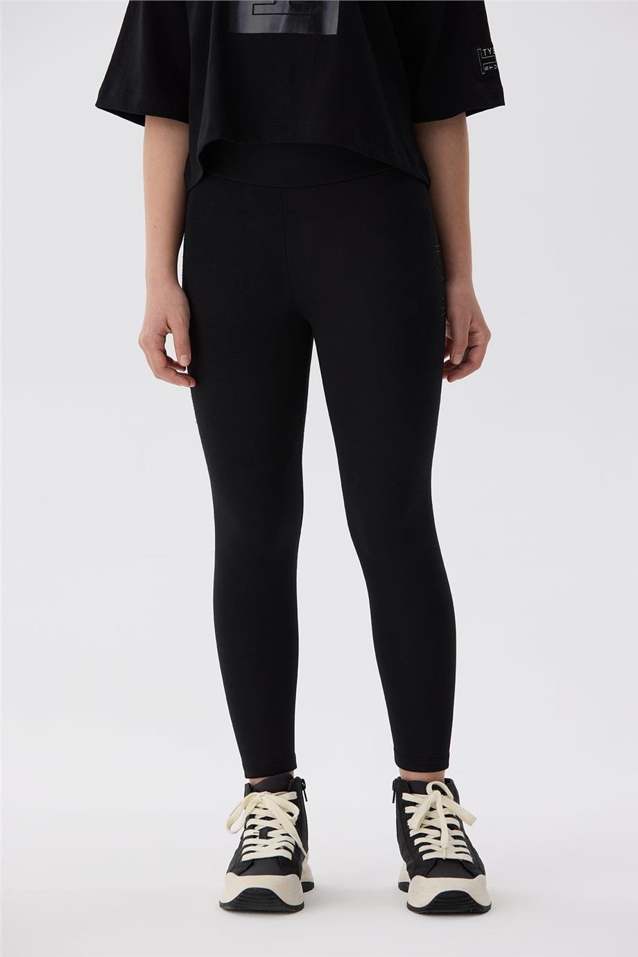 Tyess Kız Çocuk Siyah Tayt