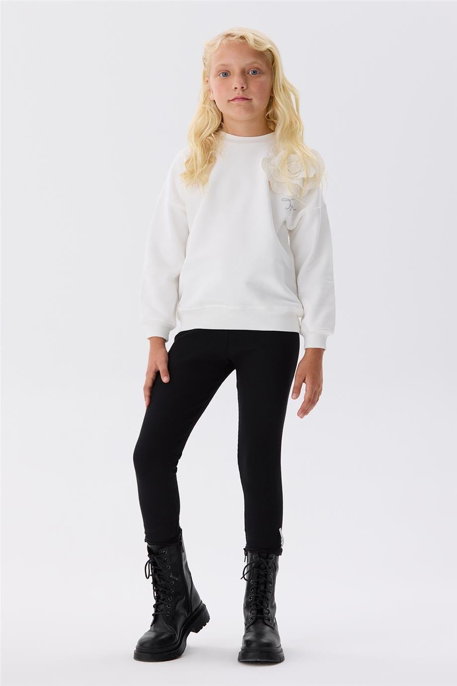 Tyess Kız Çocuk Siyah Tayt