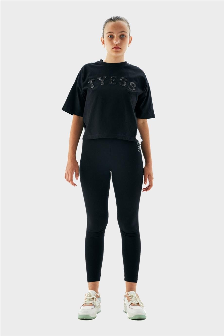 Tyess Kız Çocuk Siyah Tayt