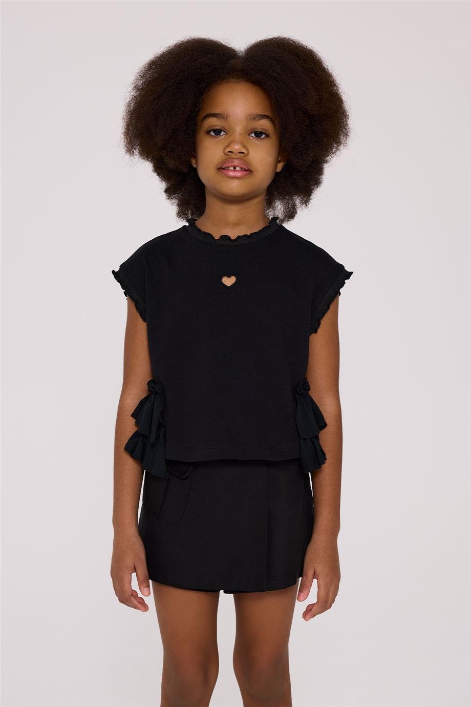 Tyess Kız Çocuk Siyah TshirtTyess Kız Çocuk Siyah Tshirt