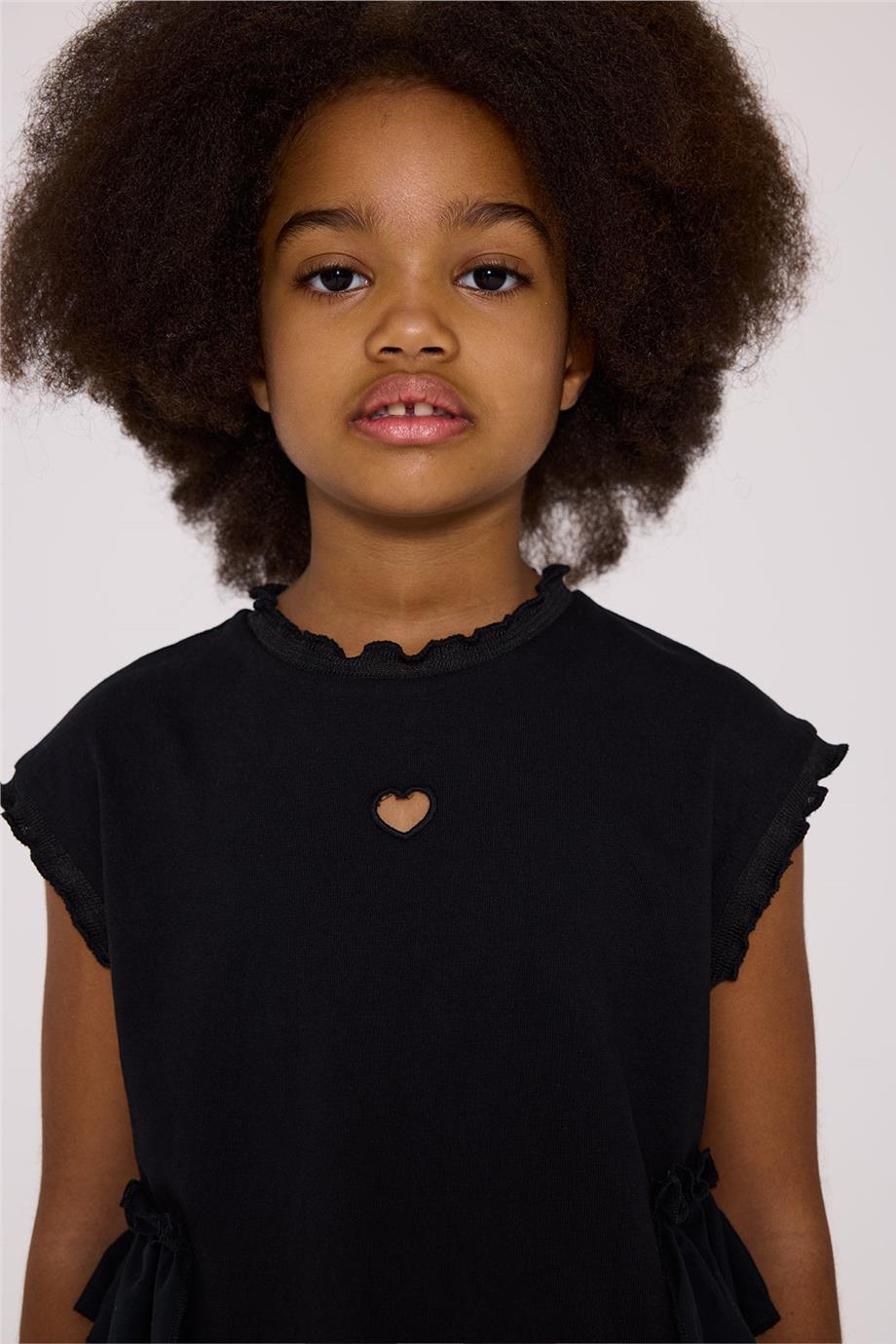 Tyess Kız Çocuk Siyah TshirtTyess Kız Çocuk Siyah Tshirt