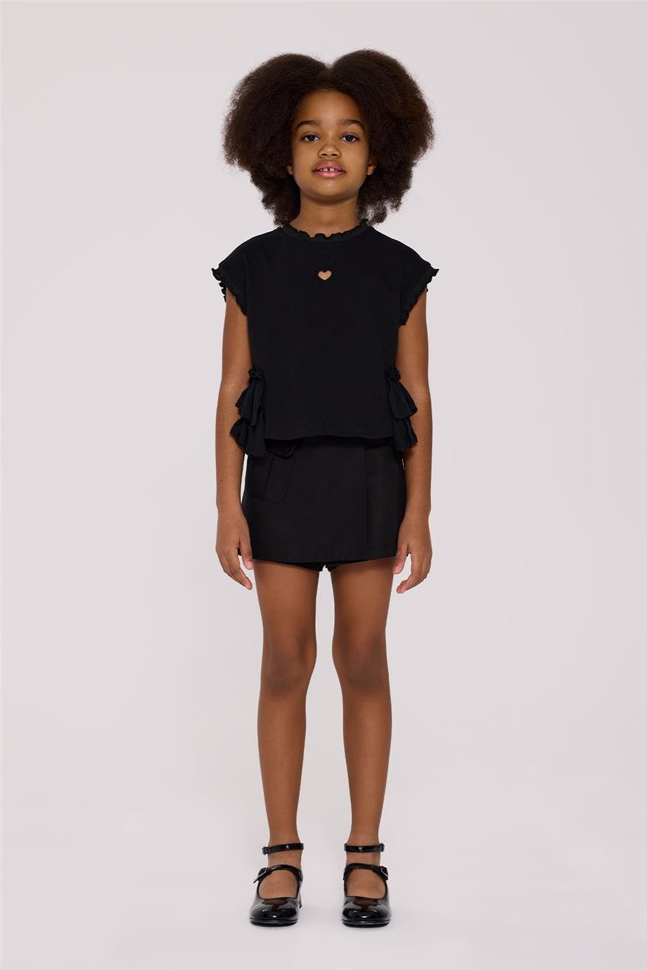 Tyess Kız Çocuk Siyah TshirtTyess Kız Çocuk Siyah Tshirt