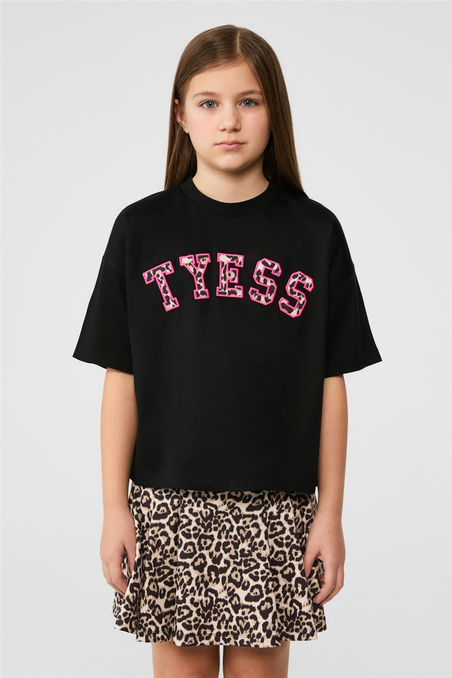 Tyess Kız Çocuk Siyah TshirtTyess Kız Çocuk Siyah Tshirt