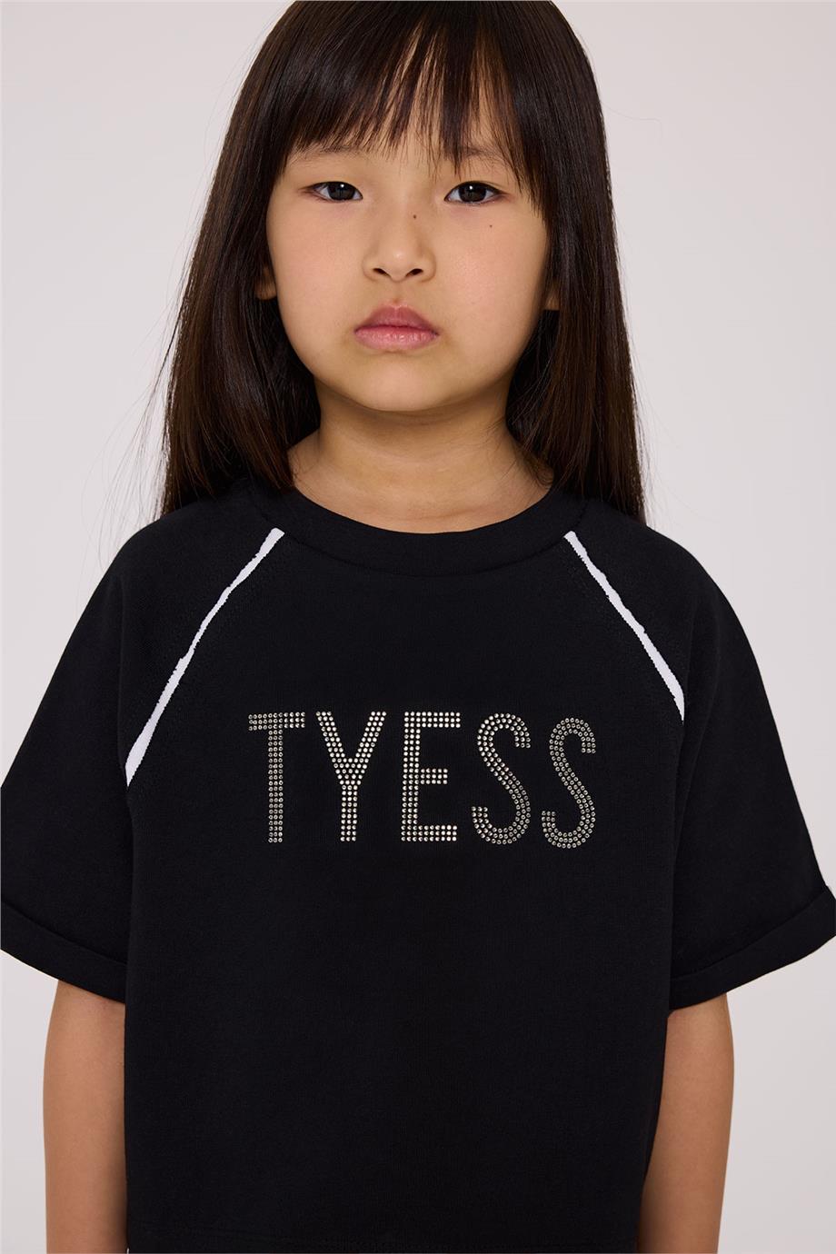 Tyess Kız Çocuk Siyah TshirtTyess Kız Çocuk Siyah Tshirt