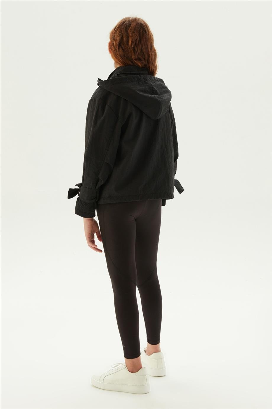 Tyess Kız Çocuk Siyah Yağmurluk