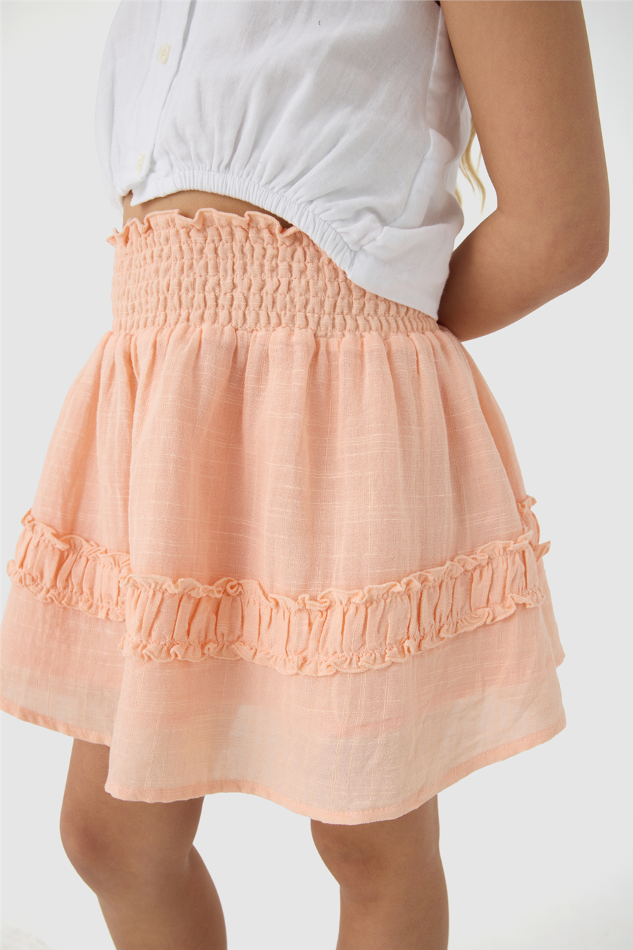 Tyess Girl Salmon SkirtTyess Girl Salmon Skirt