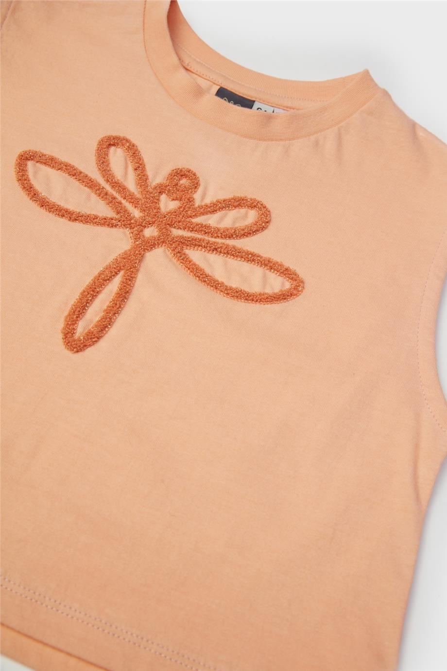 Tyess Kız Çocuk Somon T-Shirt