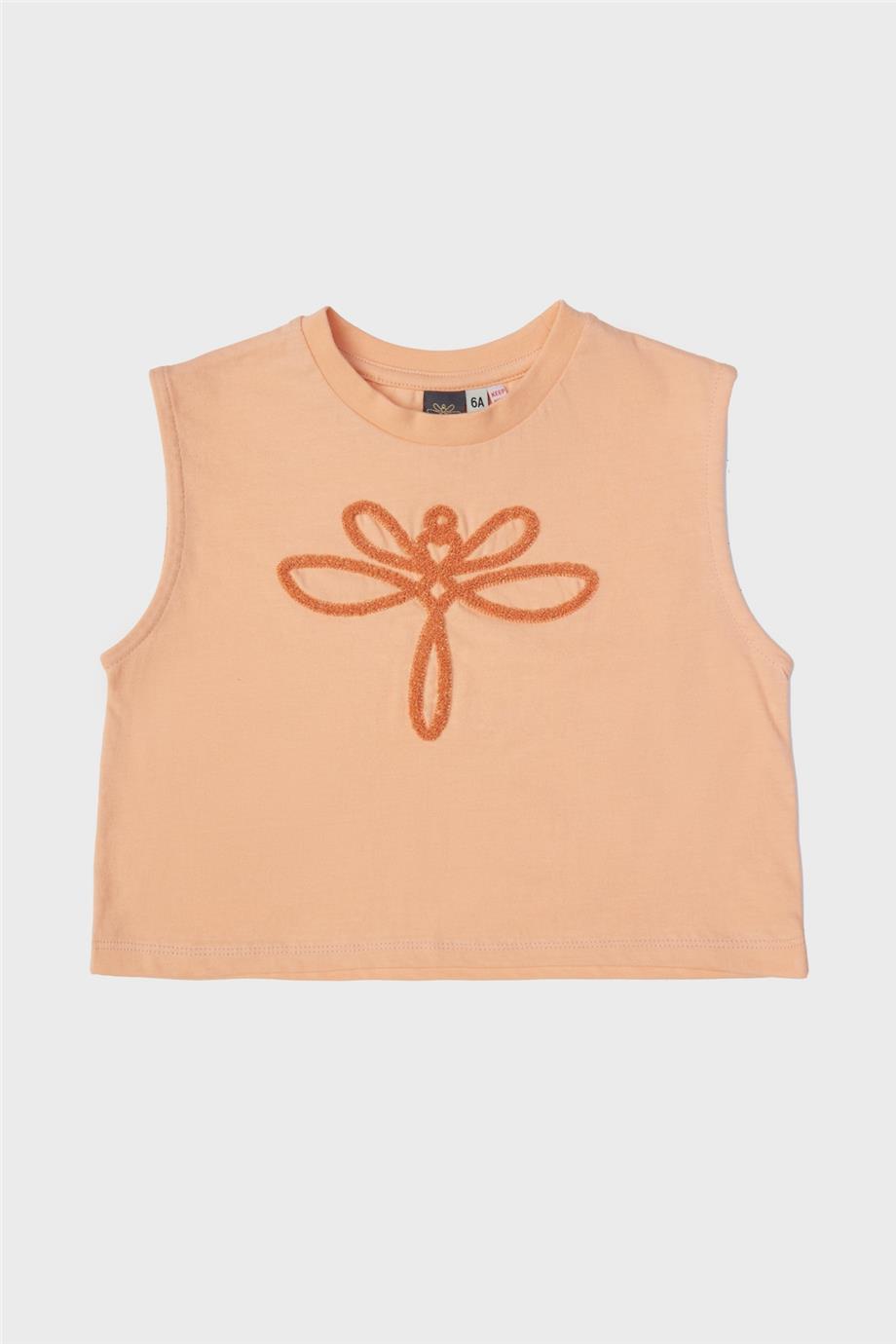 Tyess Kız Çocuk Somon T-Shirt