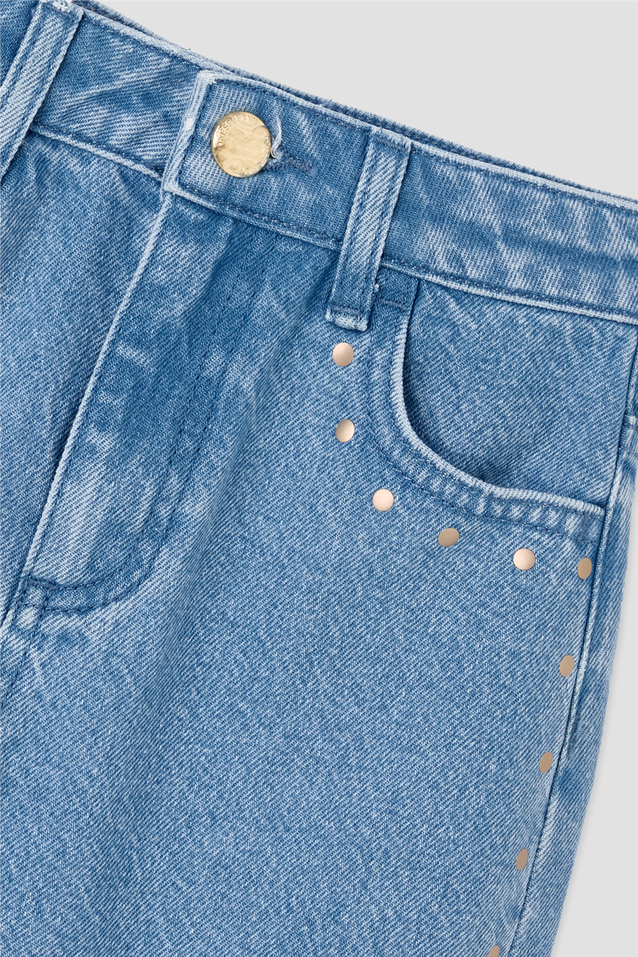 Tyess Kız Çocuk Taş Baskılı Baskılı Denim PantolonTyess Kız Çocuk Taş Baskılı Baskılı Denim Pantolon