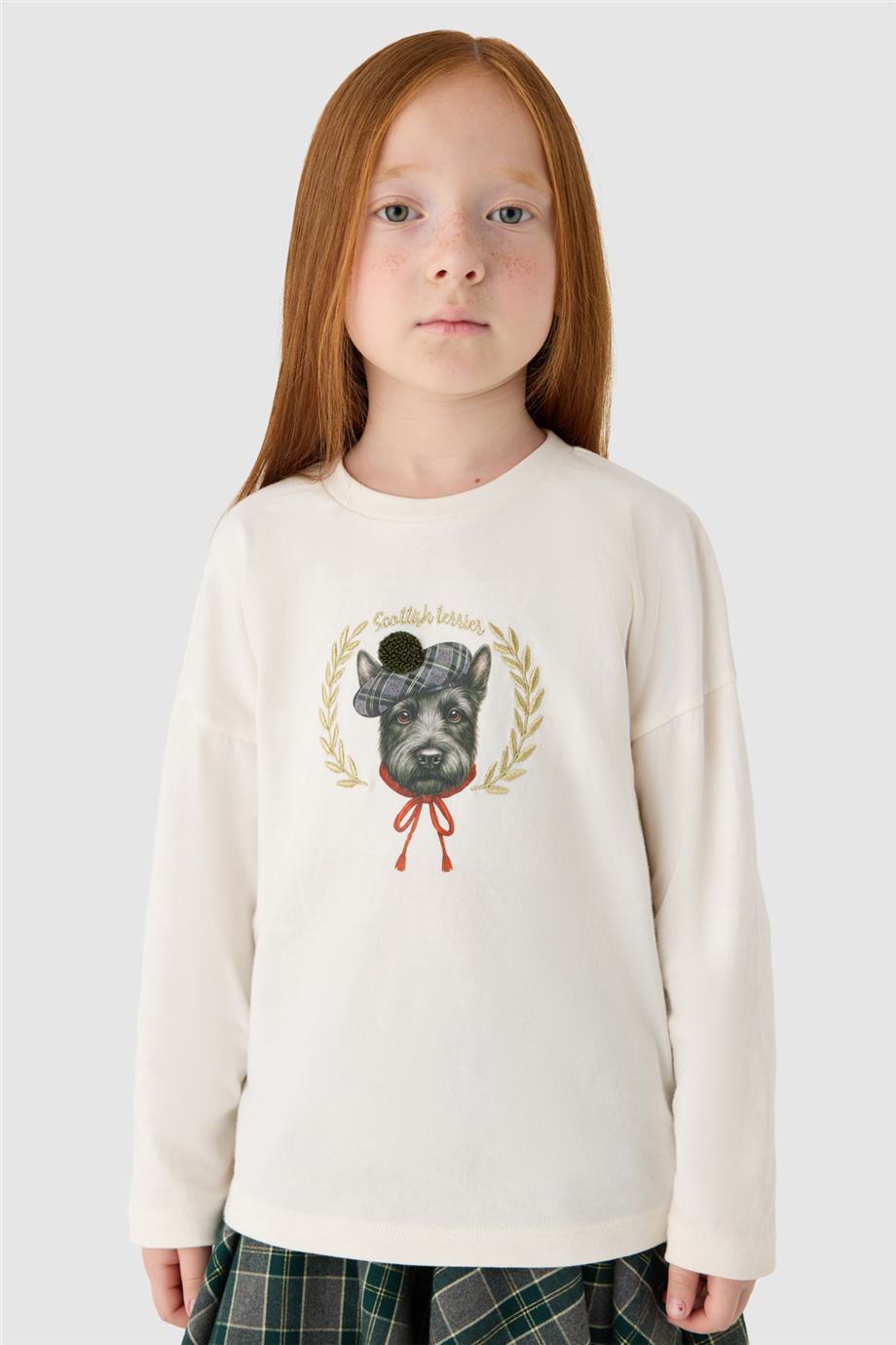 Tyess Girls Transfer Printed Crew Neck Yellow T-ShirtTyess Girls Transfer Printed Crew Neck Yellow T-Shirt