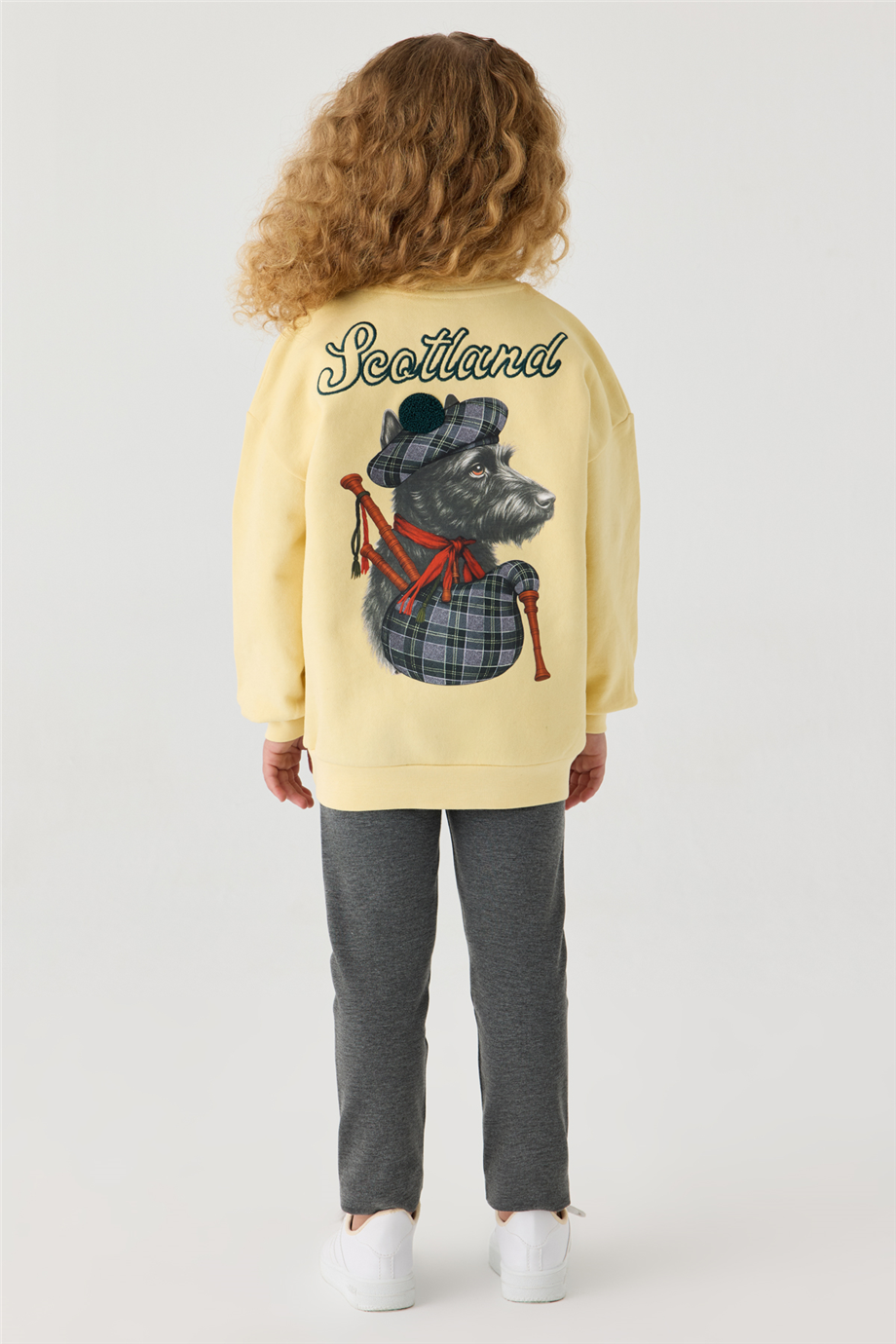 Tyess Kız Çocuk Transfer Baskılı Bisiklet Yaka Sarı SweatshirtTyess Kız Çocuk Transfer Baskılı Bisiklet Yaka Sarı Sweatshirt