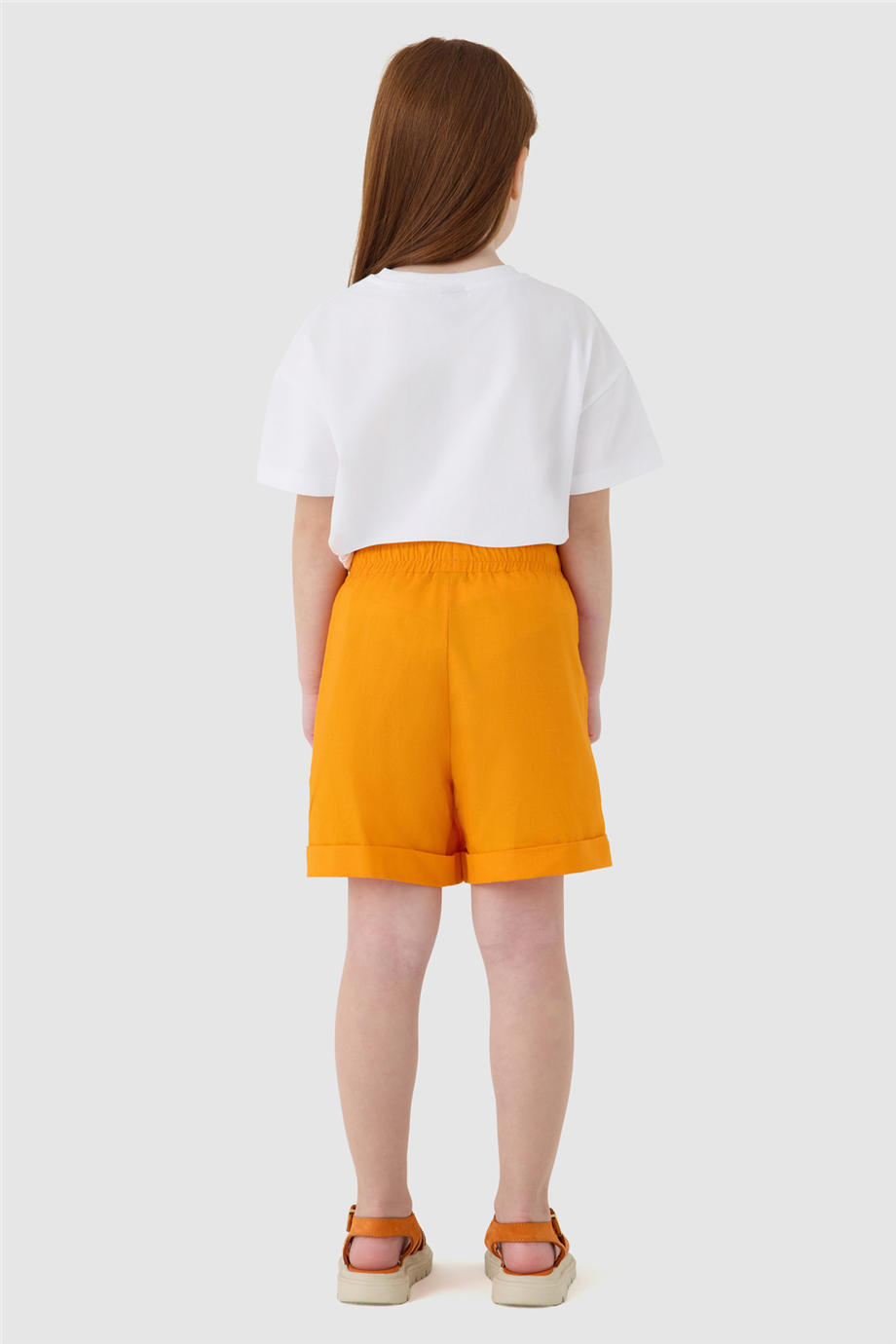 Tyess Girl Orange Shorts Tyess Girl Orange Shorts 