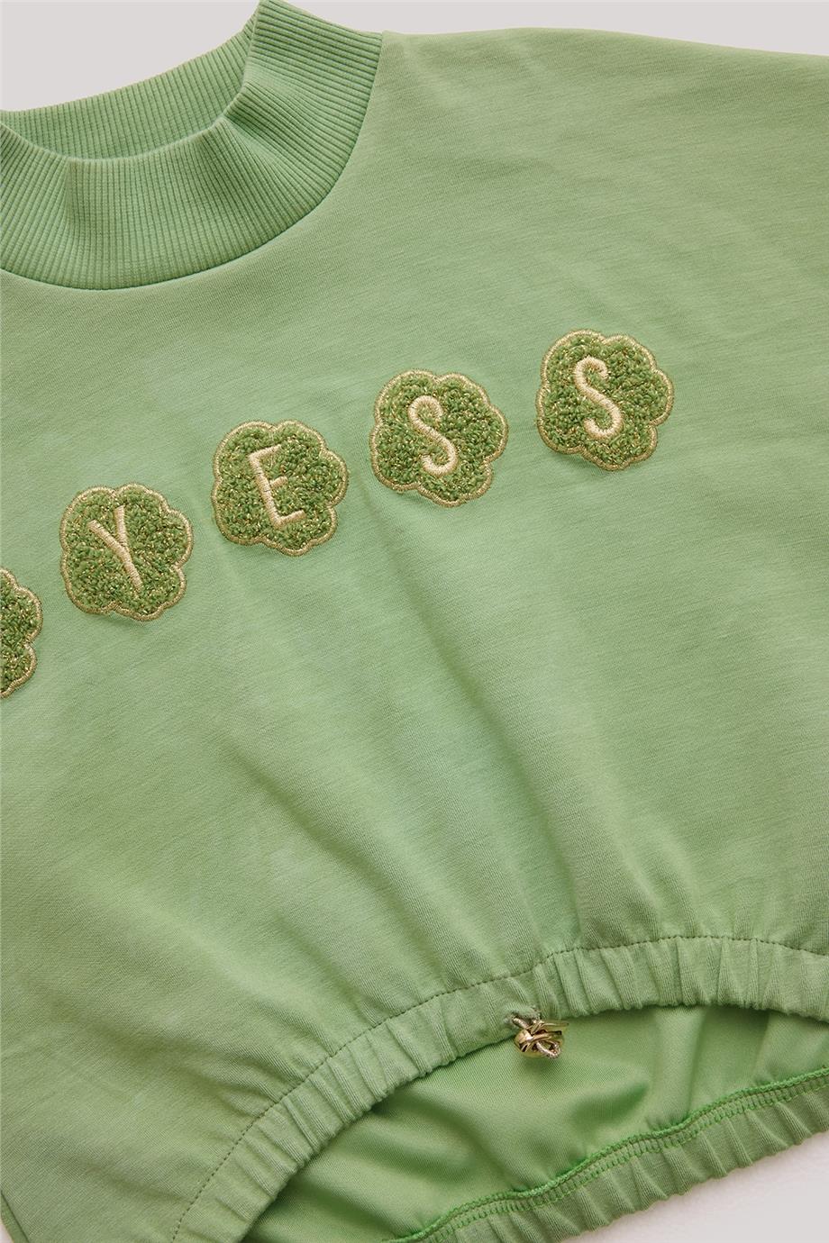 Tyess Kız Çocuk Yeşil Sweatshirt